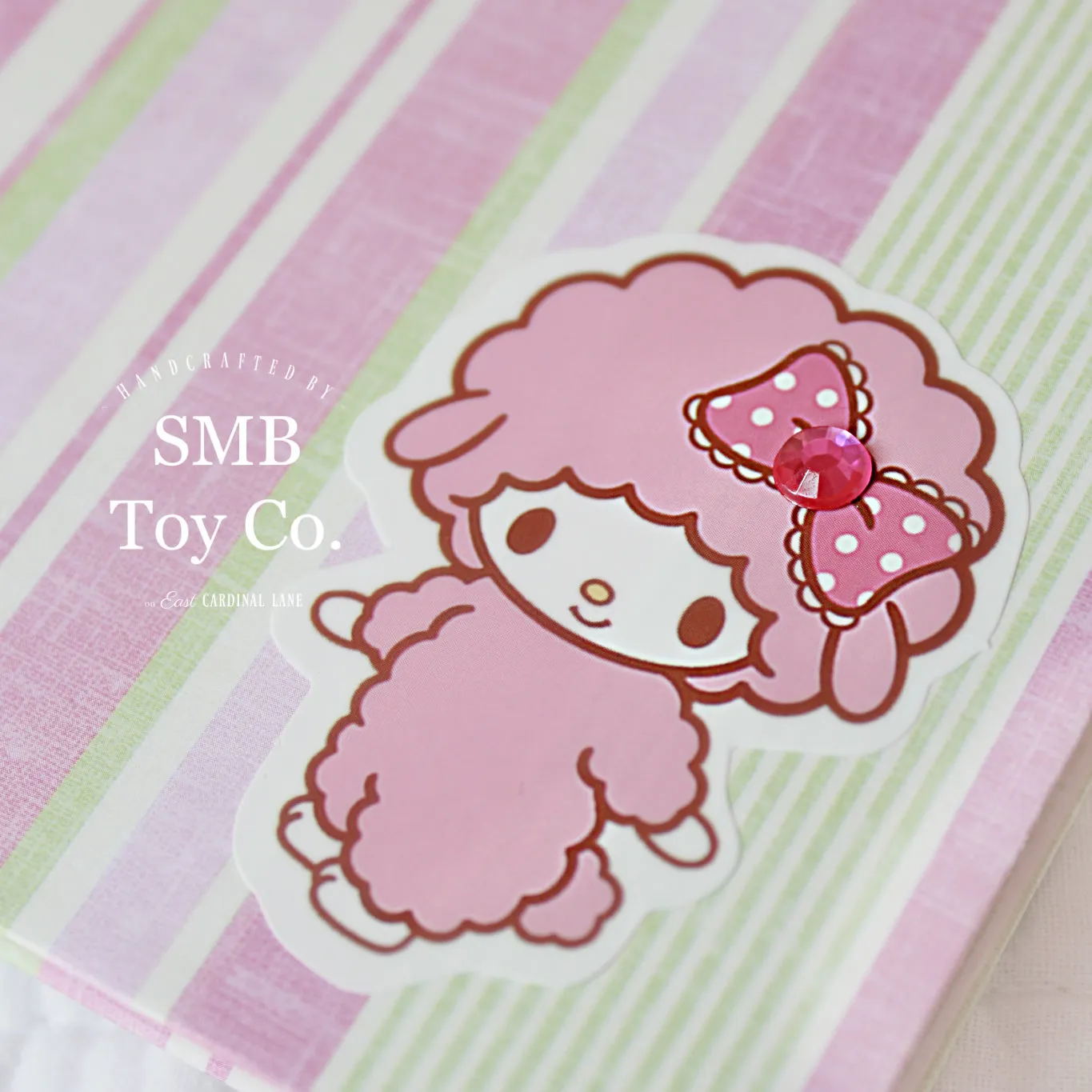 Medium Notepad Notebook Stationery - Pink Cartoon Lamb