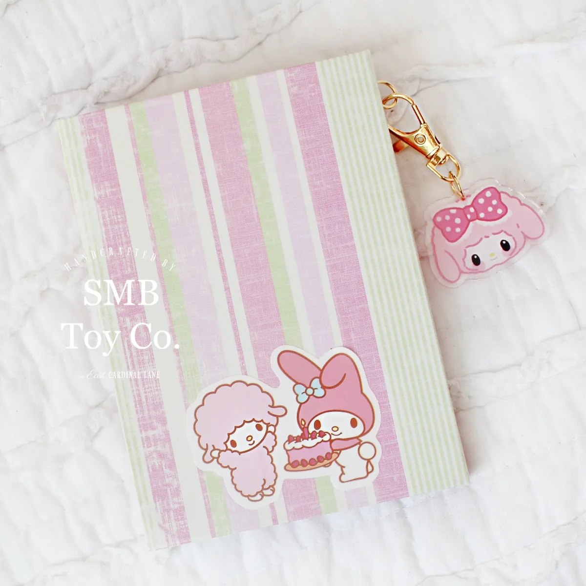 Medium Notepad Notebook Stationery - Pink Cartoon Lamb