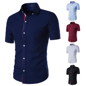 Men's Solid Collar Fashion Dress Shirt