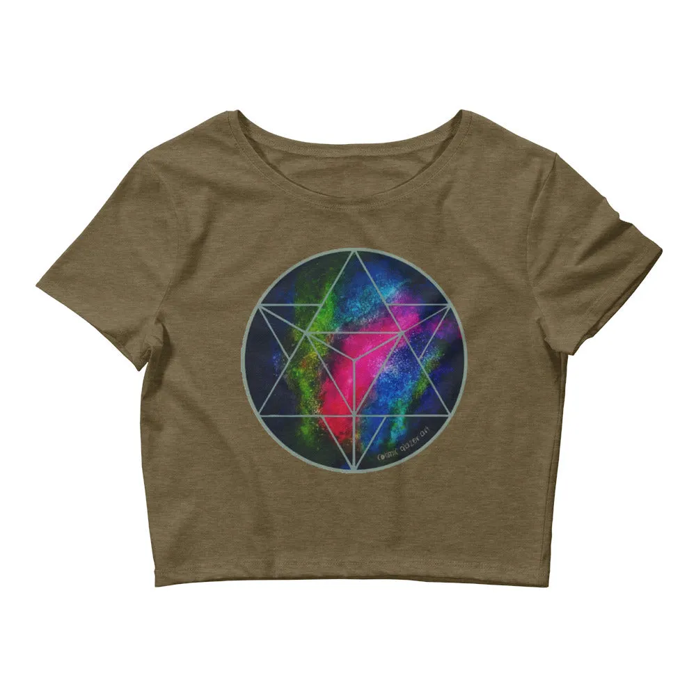 Merkabah Crystalline Sacred Geometry Women's Crop Top
