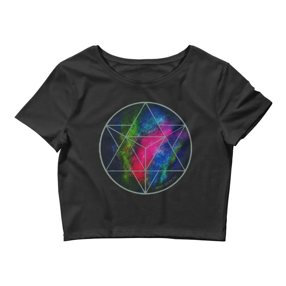 Merkabah Crystalline Sacred Geometry Women's Crop Top