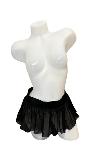 Mesh Mini Skirt Black