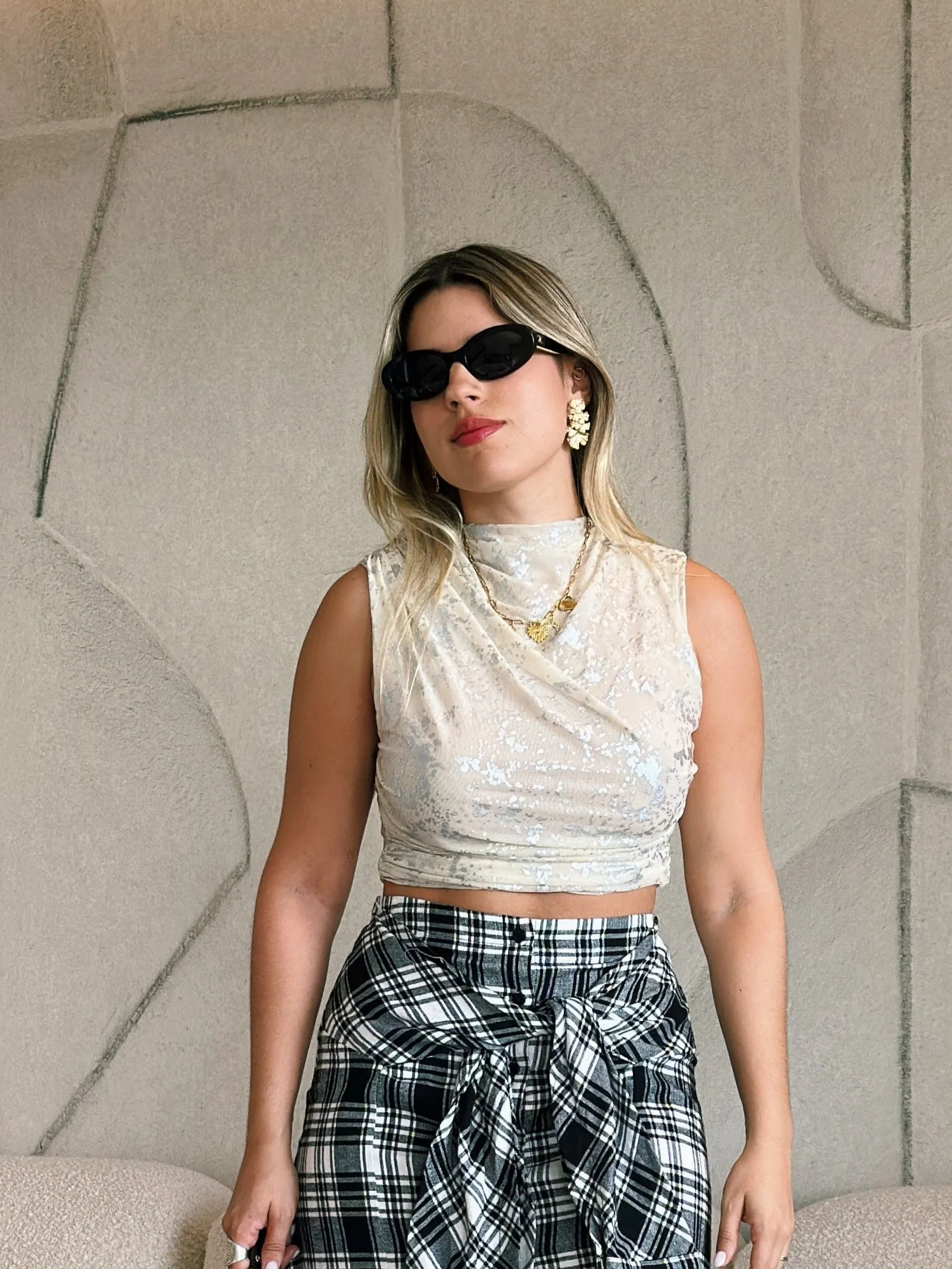 Mesh Sleeveless Top