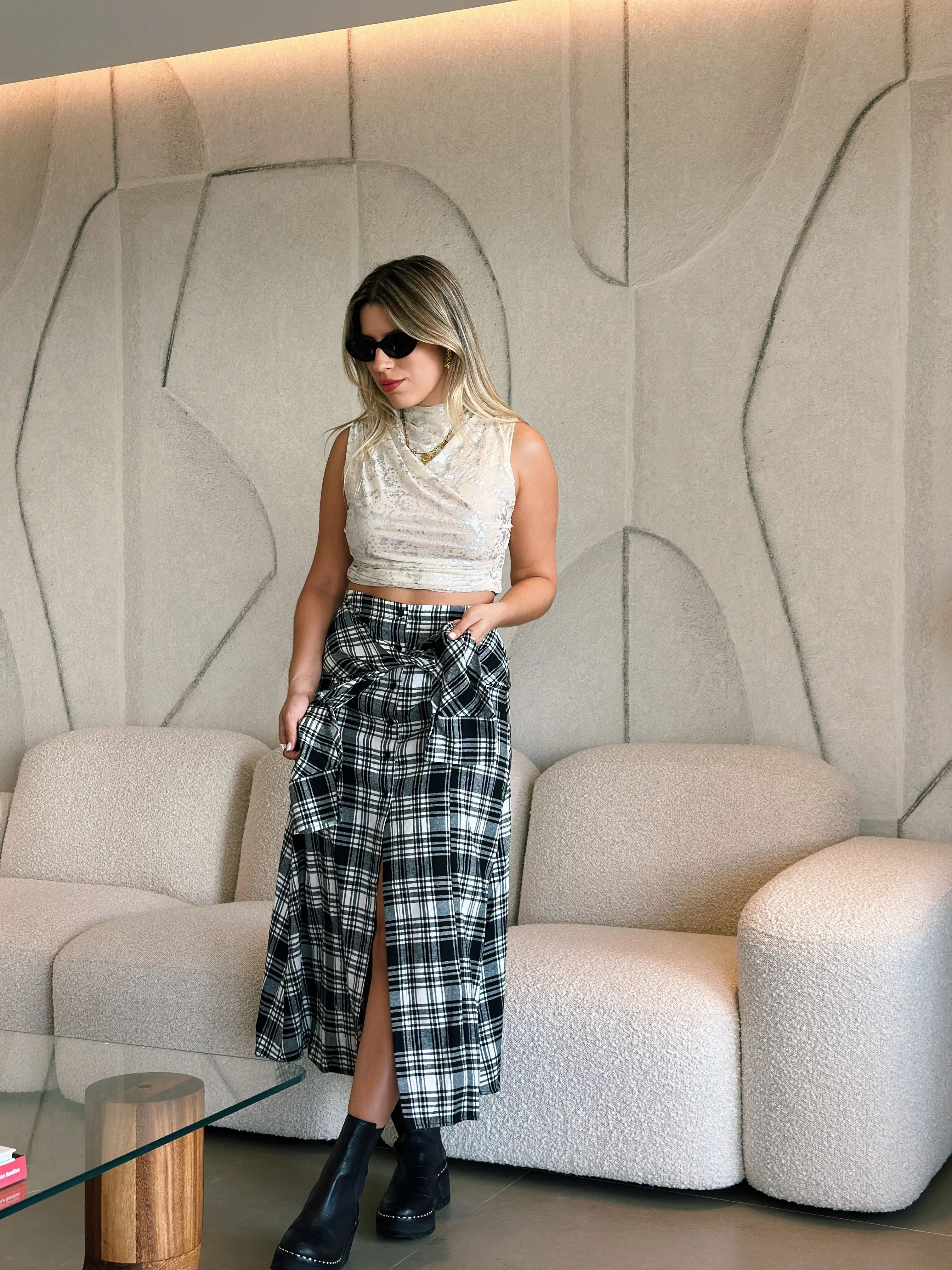 Mesh Sleeveless Top