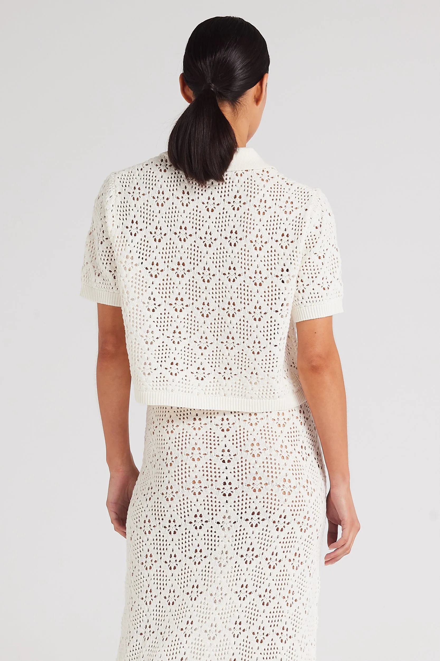 Messina Knit Crop Top Vanilla