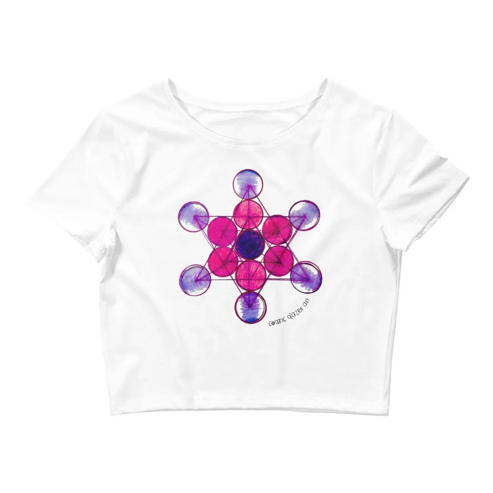 Metatron Tesla Sacred Geometry Women's Crop Top