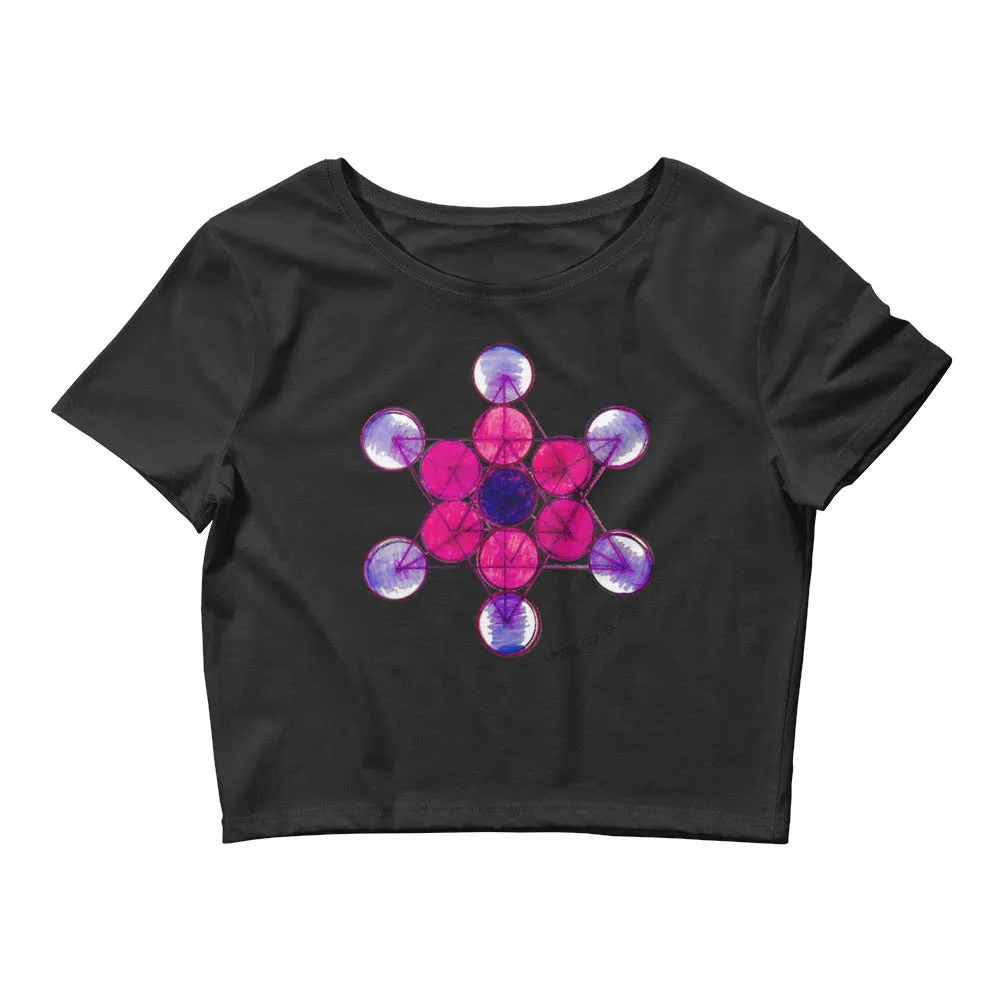 Metatron Tesla Sacred Geometry Women's Crop Top