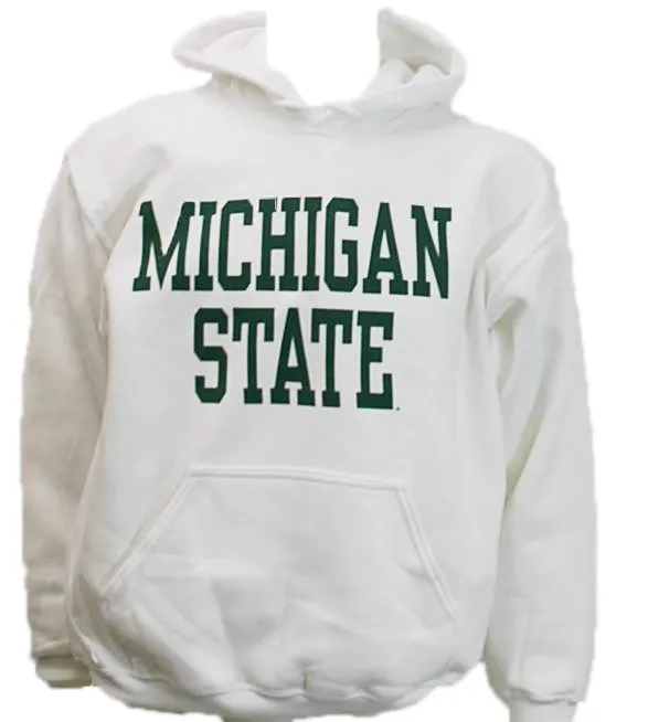 Michigan State University Spartans Block Design Heavy Weight Hooded Sweatshirt (Classic Colors)
