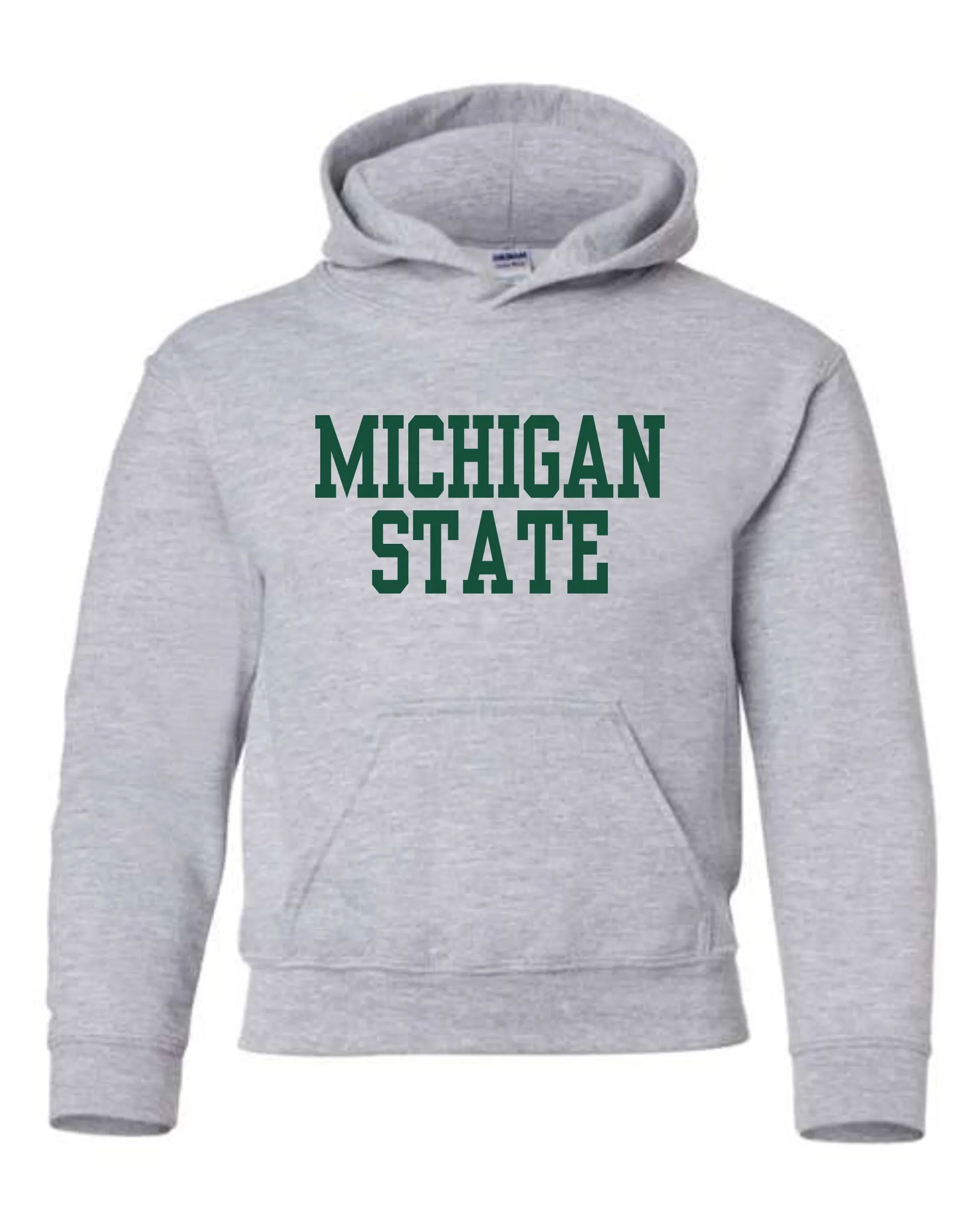 Michigan State University Spartans Block Design Youth Hooded Sweatshirt