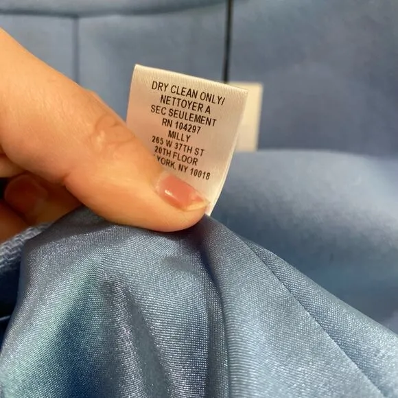 MILLY Women's Wool Modern Mini Skirt in Ice Blue Size 8