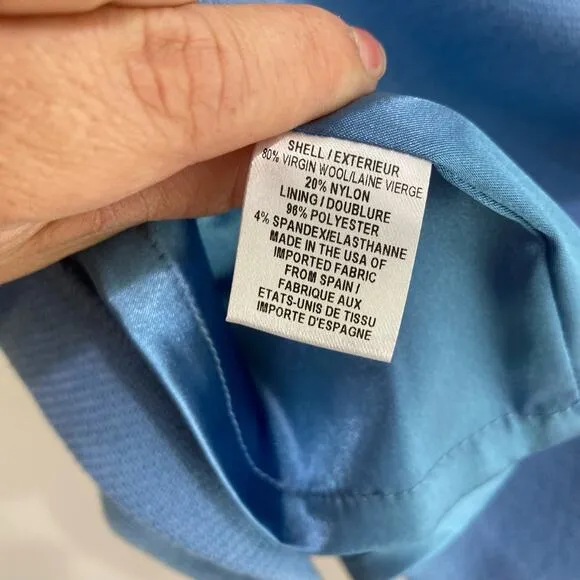 MILLY Women's Wool Modern Mini Skirt in Ice Blue Size 8