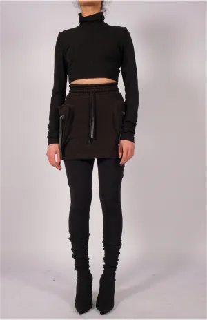Mini Sweatshirt Skirt with Pockets