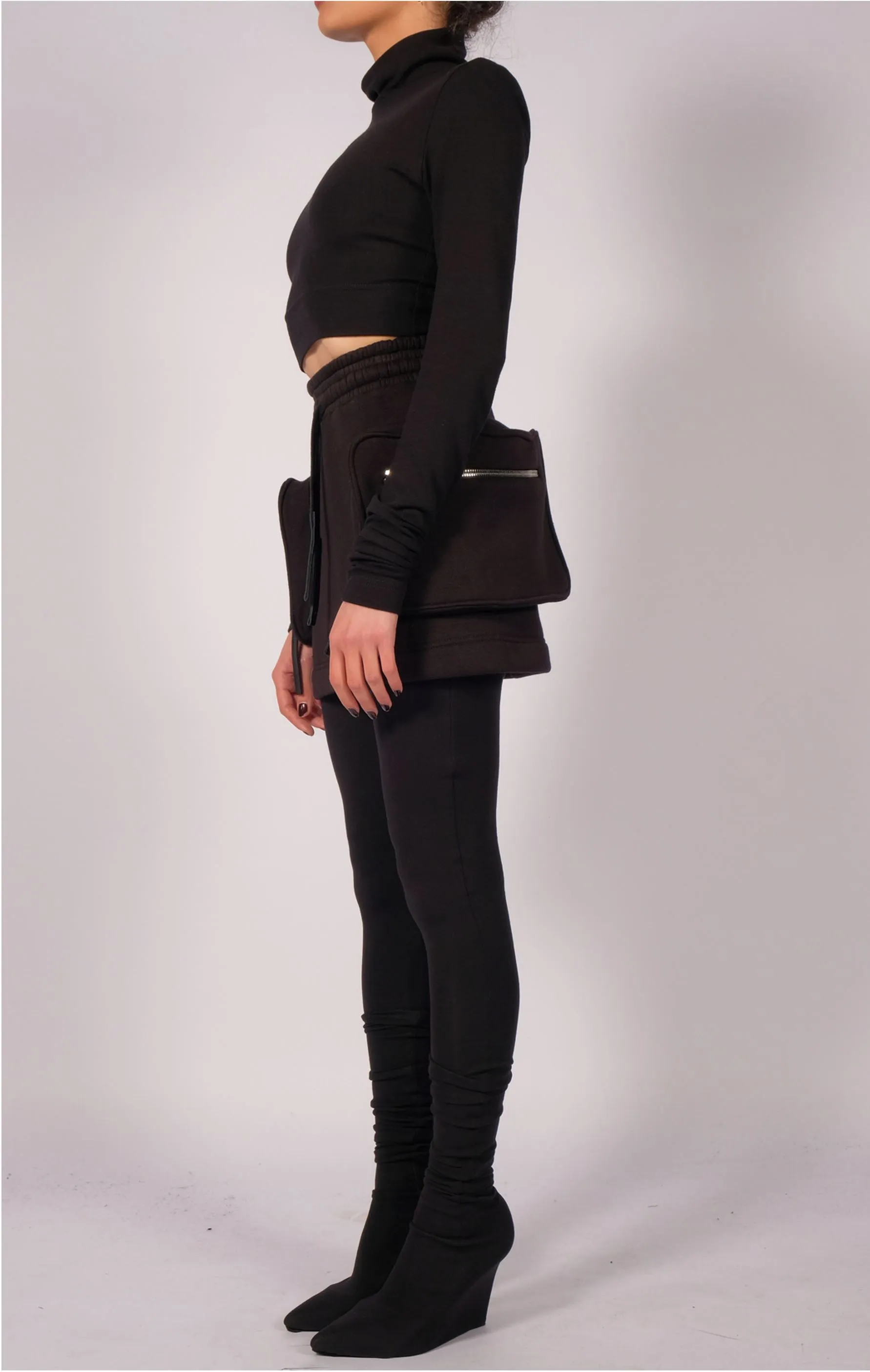 Mini Sweatshirt Skirt with Pockets