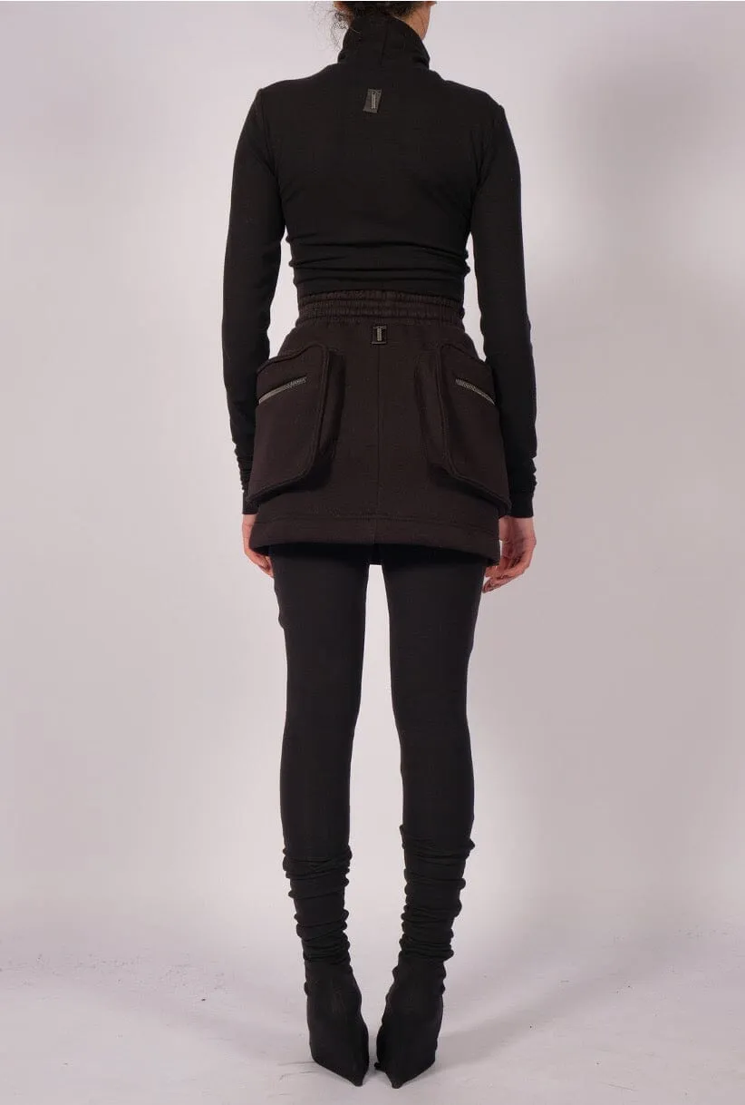 Mini Sweatshirt Skirt with Pockets