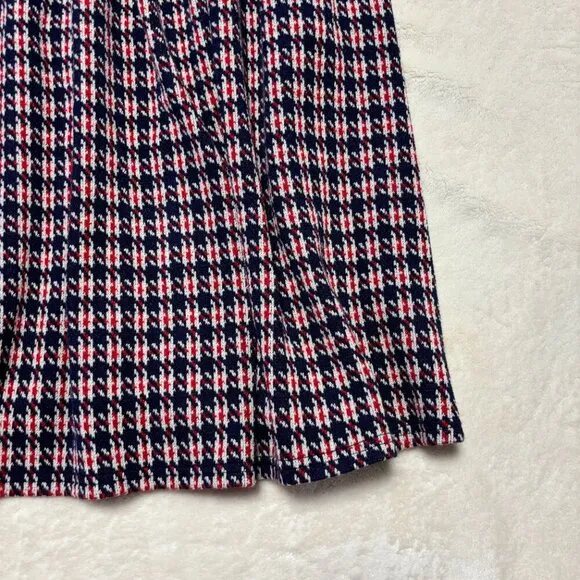 Modcloth Women Optimistic Effect Sleeveless Dress 1X Houndstooth Plaid Fit Flare