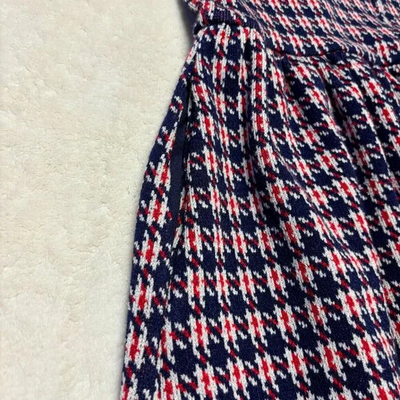 Modcloth Women Optimistic Effect Sleeveless Dress 1X Houndstooth Plaid Fit Flare