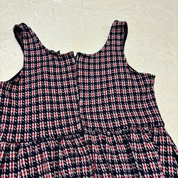Modcloth Women Optimistic Effect Sleeveless Dress 1X Houndstooth Plaid Fit Flare