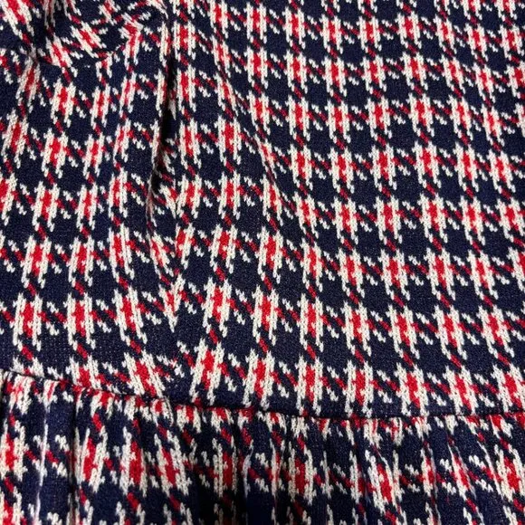 Modcloth Women Optimistic Effect Sleeveless Dress 1X Houndstooth Plaid Fit Flare