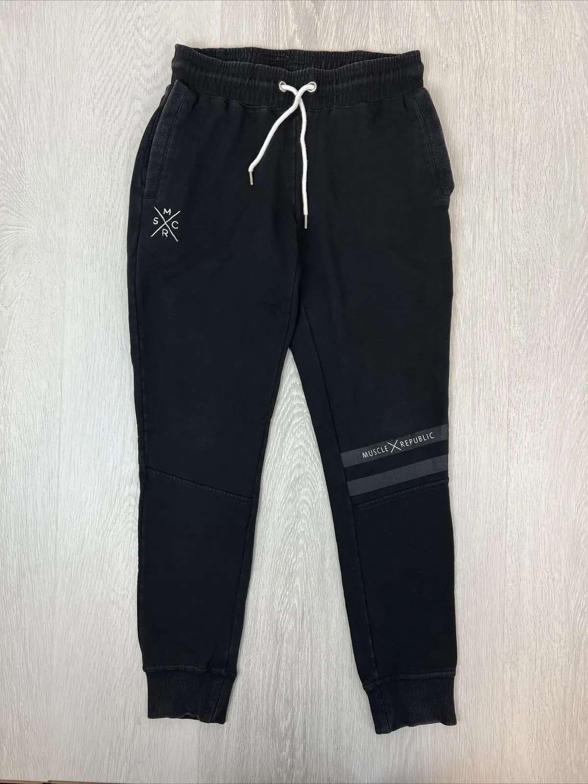 Muscle Republic Womens Black Jogger Trackies Size Small