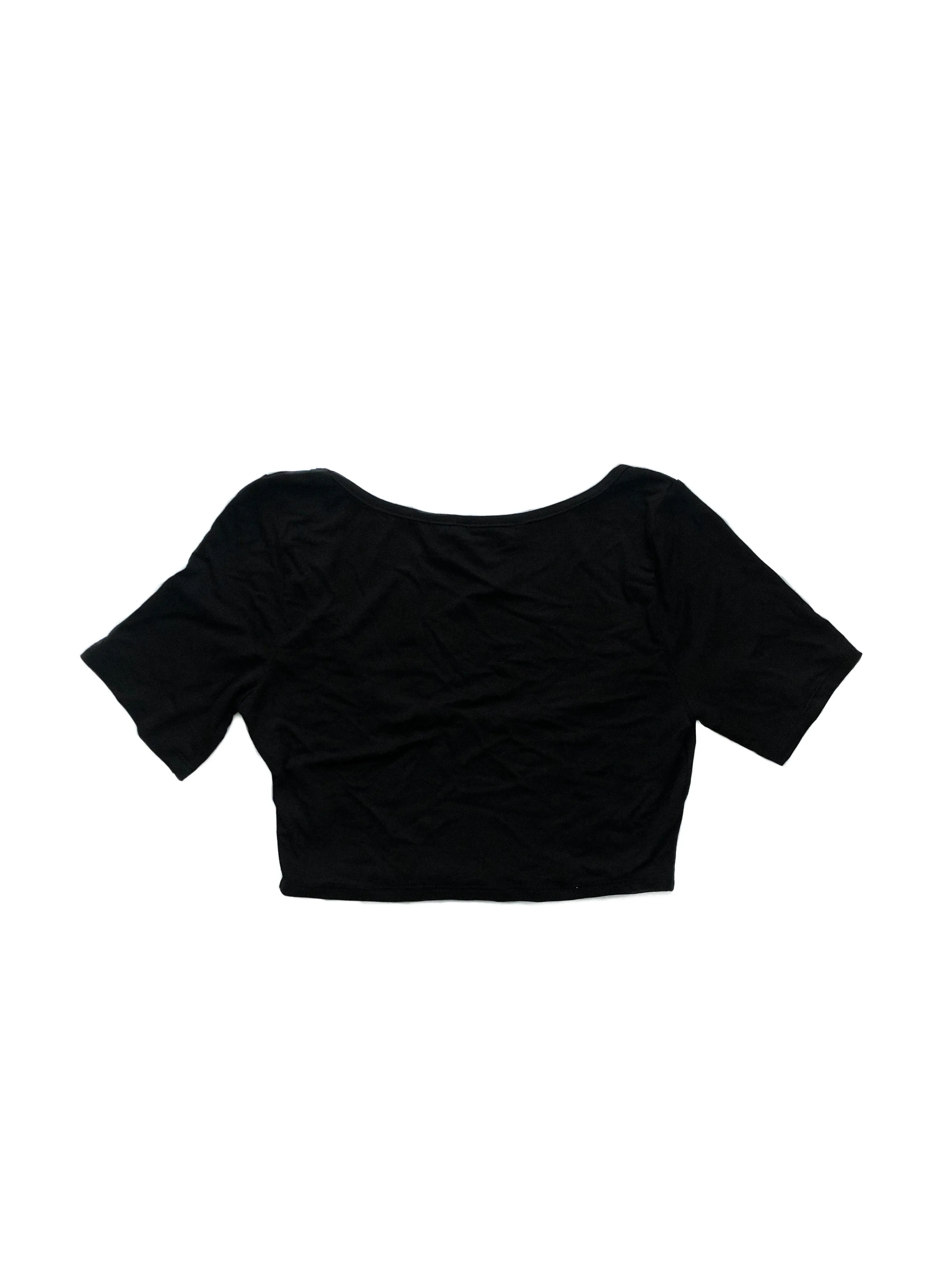 Nadia Ribbed Crop Top - Black