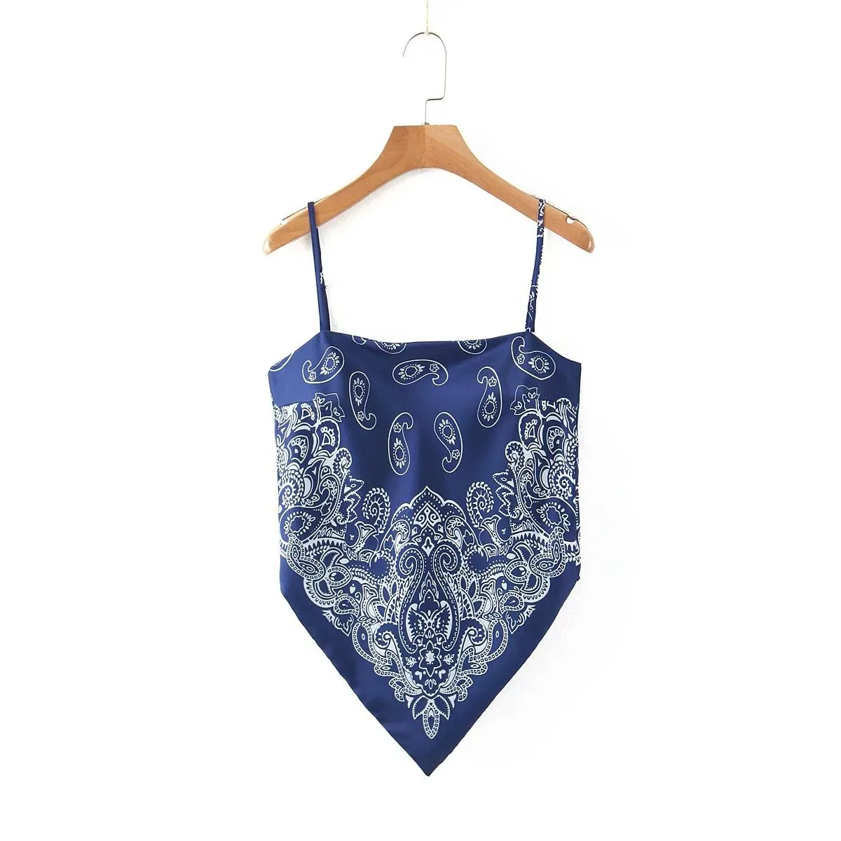 Navy Bandana Top