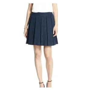 New Banana Republic Metallic Boucle Full winter Skirt 4 6 12 navy above knee