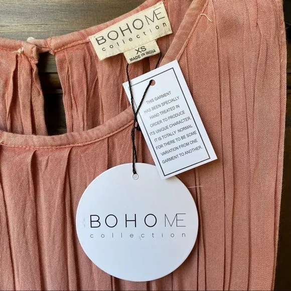NEW Boho Me Collection Smocked Waist Midi Dress
