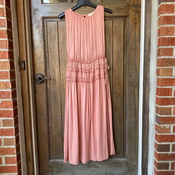 NEW Boho Me Collection Smocked Waist Midi Dress