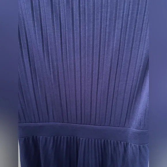 New Ripe NAVY BLUE PLEATED ALINE DRESSKnife Pleat Dress Blueprint Size Small