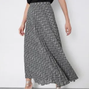 NEW Zara Abstract Pleated Skirt