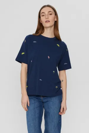 NUARIAS T-SHIRT - GOTS - Dress Blues