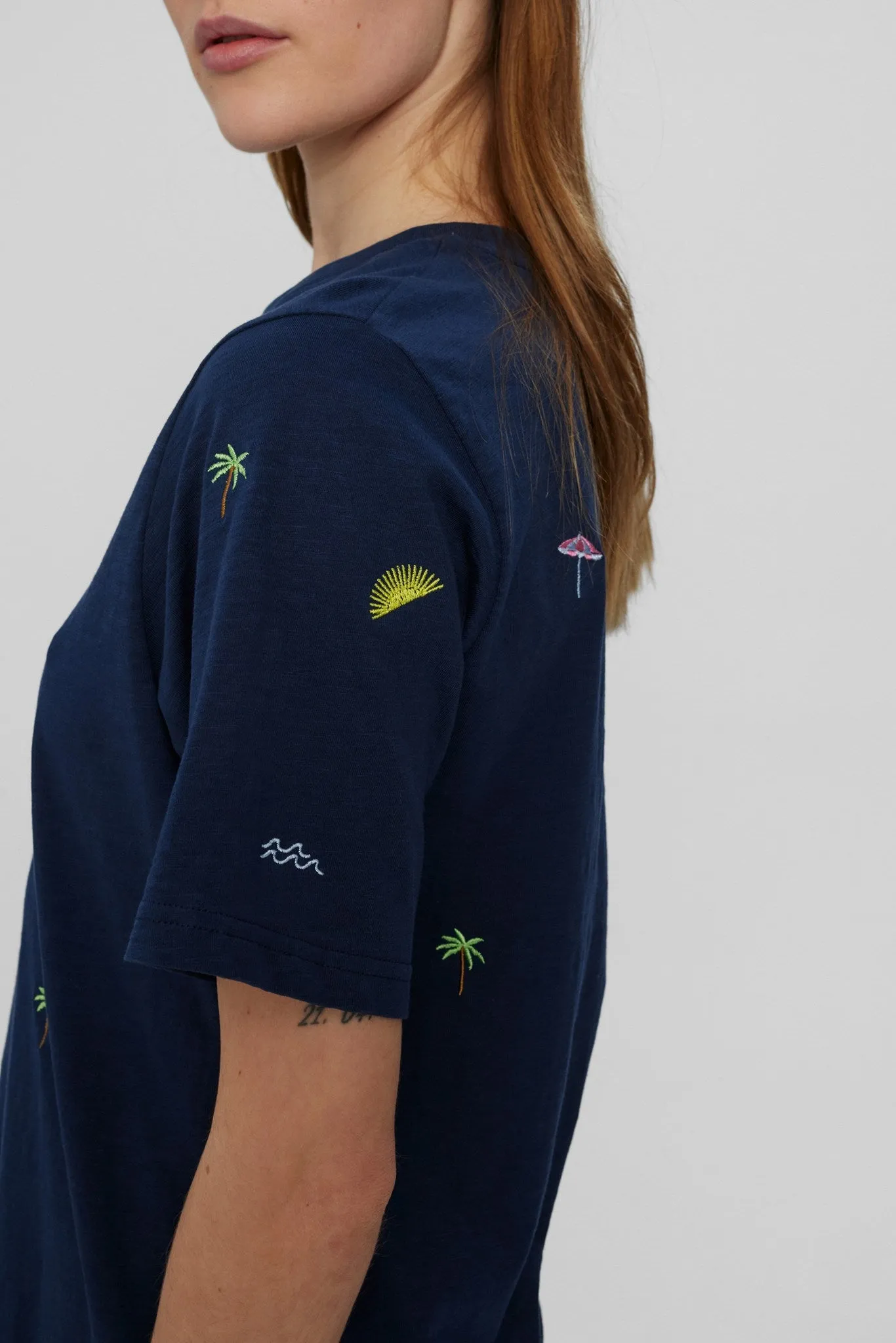 NUARIAS T-SHIRT - GOTS - Dress Blues
