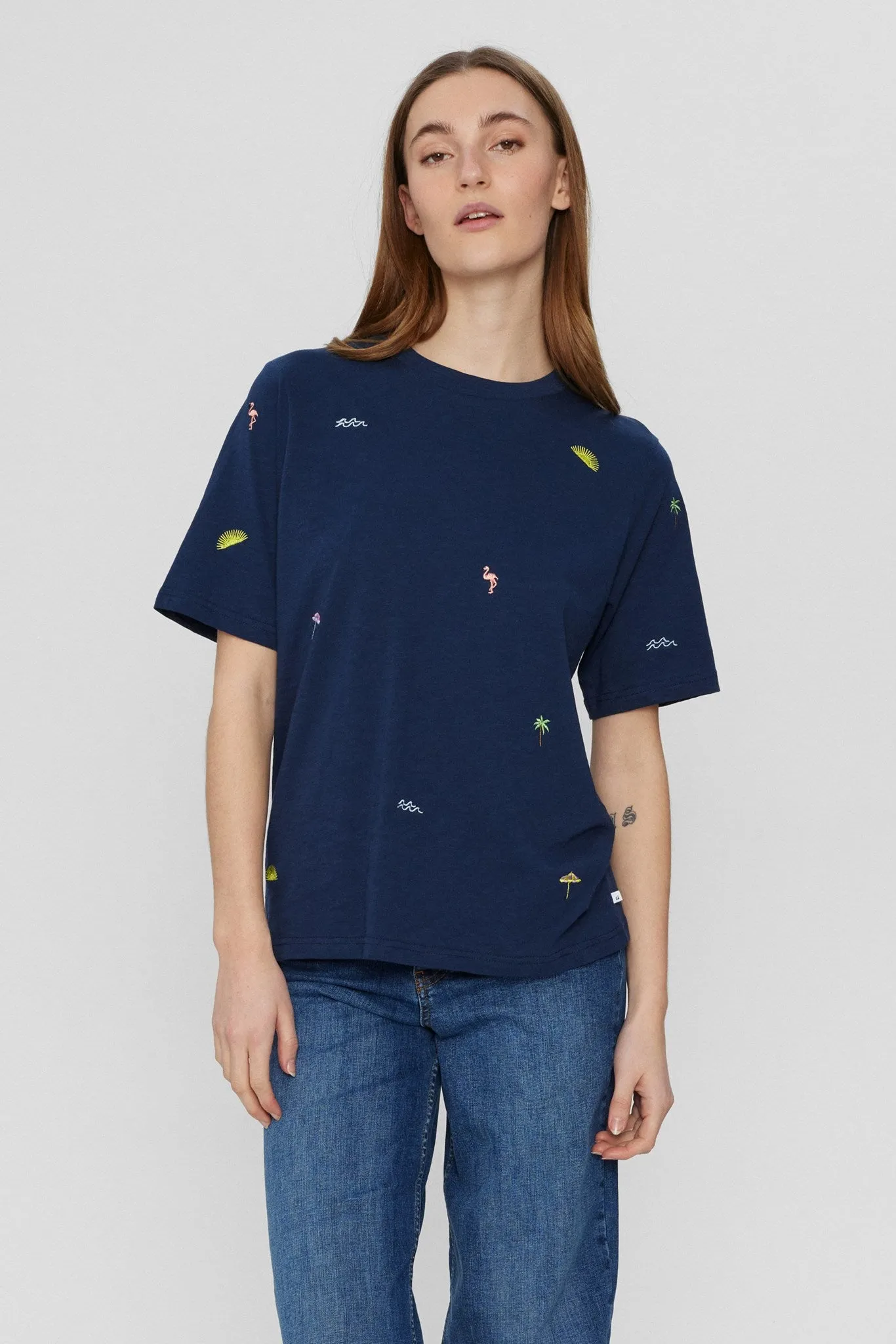 NUARIAS T-SHIRT - GOTS - Dress Blues
