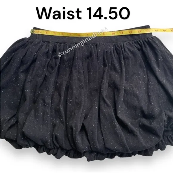 NWOT Free People Beach Conch Key Bubble Mini Skirt In Color Black Speckle