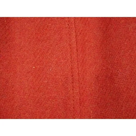 NWOT Sisley Wool Pleated Mini Skirt Red Orange 8