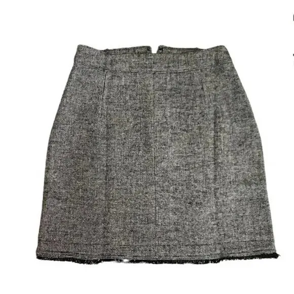 NWT ANTHRO Bishop   Young Tweed Mini Skirt Black &amp; White