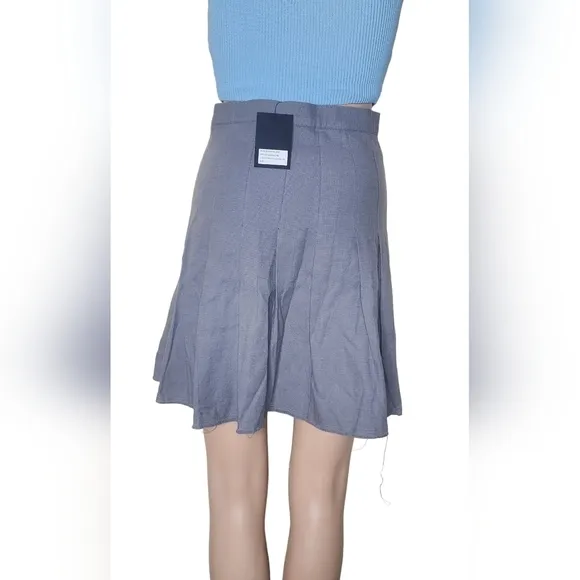 NWT ATM Anthony Thomas Melilo women's heather charcoal cotton mini skirt Size 2