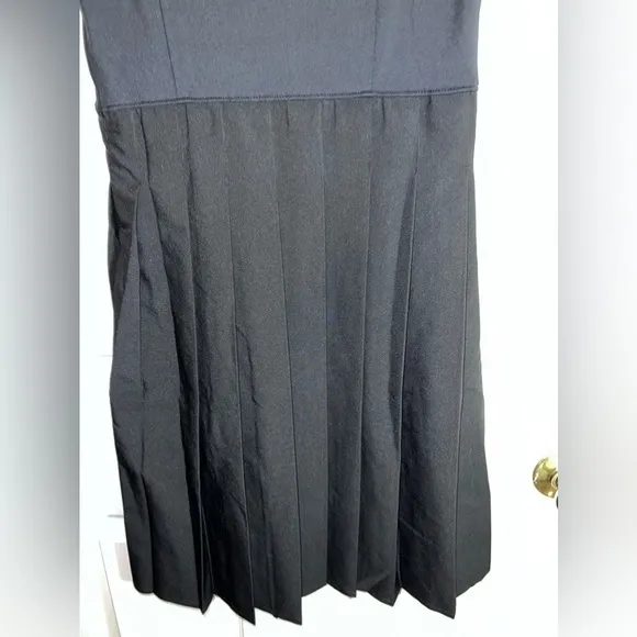 NWT BEALEAF Laureate UPF 50  Sleeveless Pleated Skirt Black Sports Dress