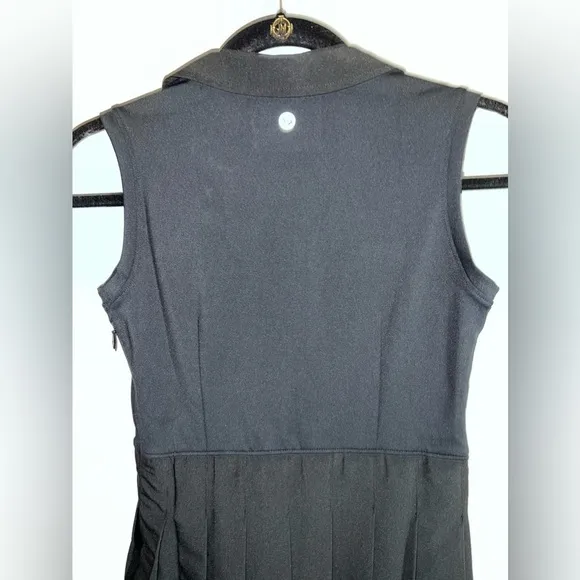 NWT BEALEAF Laureate UPF 50  Sleeveless Pleated Skirt Black Sports Dress