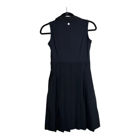 NWT BEALEAF Laureate UPF 50  Sleeveless Pleated Skirt Black Sports Dress