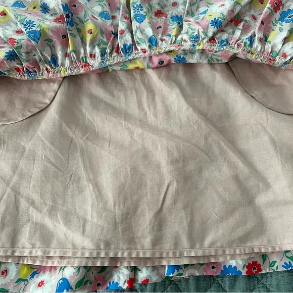 NWT, Boden Floral Poplin Tiered Mini Skirt, Sz 6
