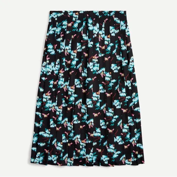 NWT J. Crew Botanical Bees Pleated Skirt