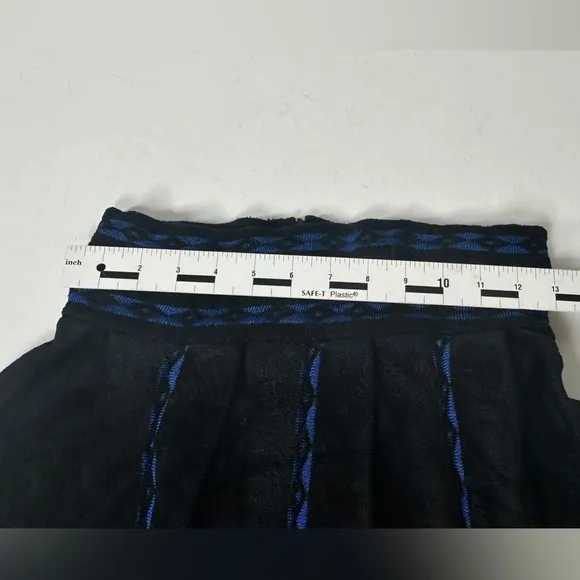 NWT Maje Jerome Skirt Heavy Knit High Waist Jacquard Pleated Mini Sz 3 M