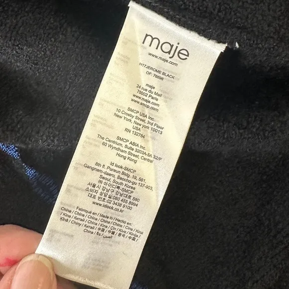 NWT Maje Jerome Skirt Heavy Knit High Waist Jacquard Pleated Mini Sz 3 M