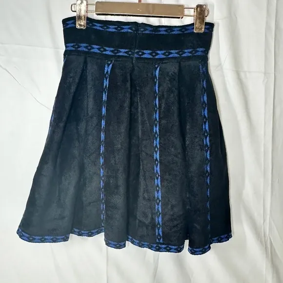 NWT Maje Jerome Skirt Heavy Knit High Waist Jacquard Pleated Mini Sz 3 M