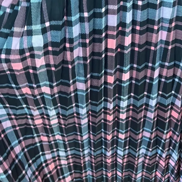 NWT Plaid pleated maxi skirt