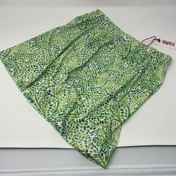 NWT Solid &amp; Striped Ronnie Green Painted Floral Mini Skirt Size Medium