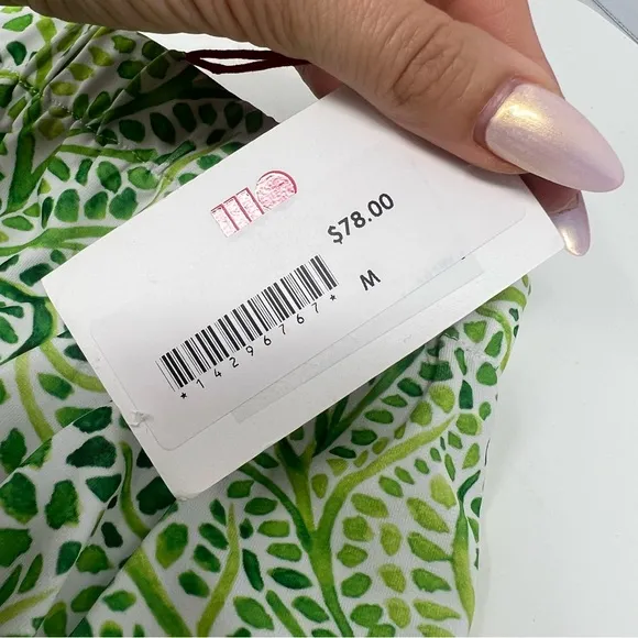 NWT Solid &amp; Striped Ronnie Green Painted Floral Mini Skirt Size Medium