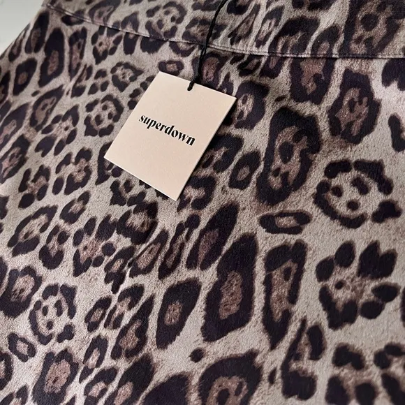 NWT Superdown Revolve Cheetah Print Mini Skirt