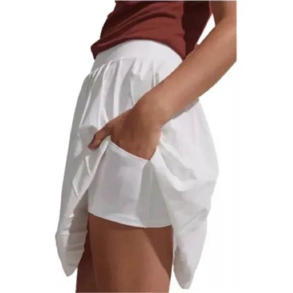 NWT Varley Newman High Rise Skort 14.5 In White